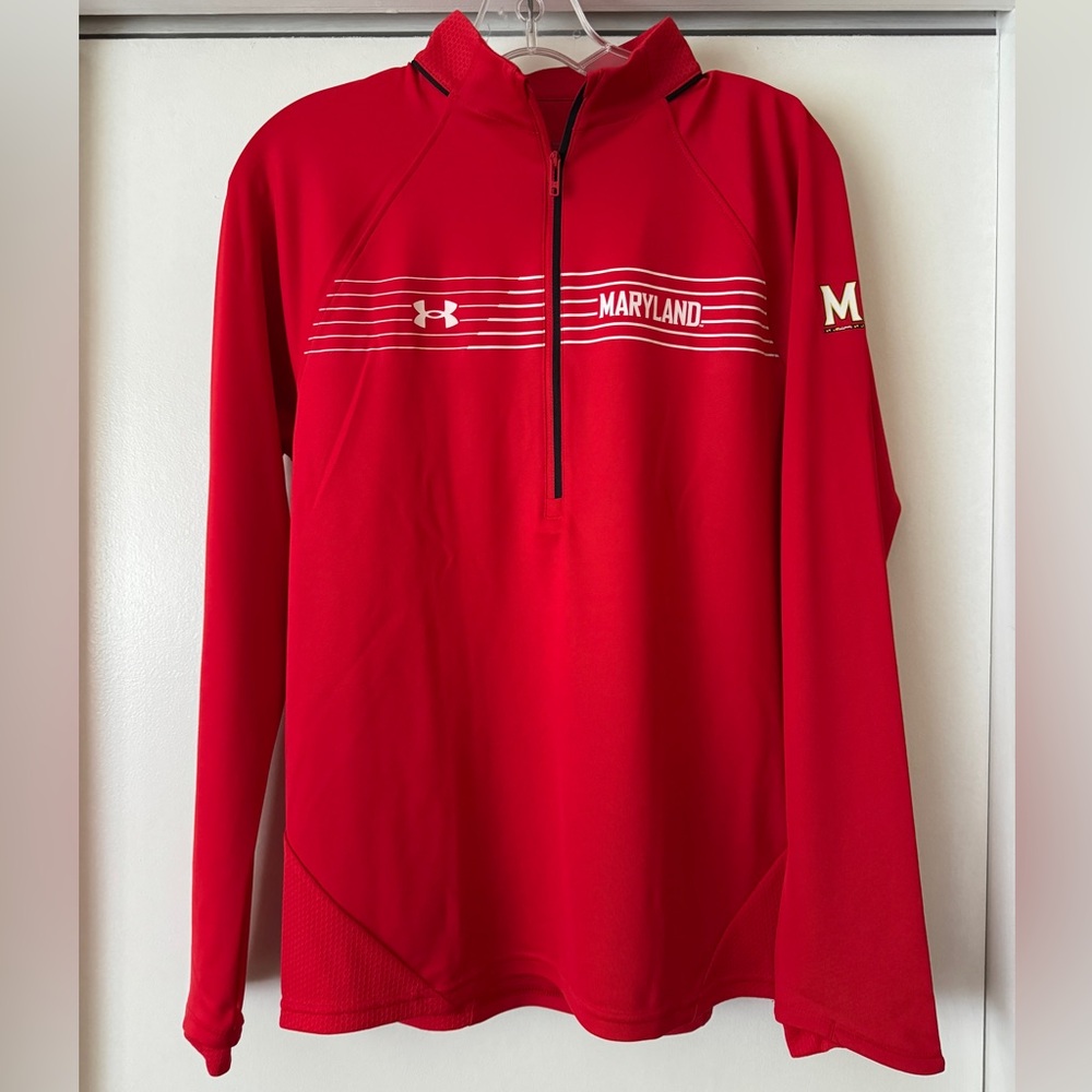 NWT Under Armour University of Maryland 1/4 Zip Pullover Team Issued Men’s M